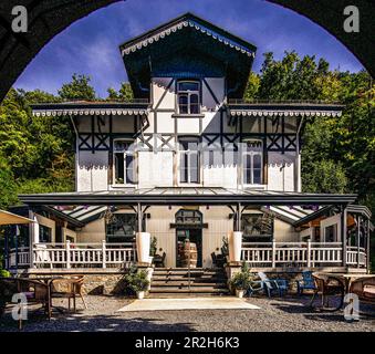 La Tonnellerie Hotel und Restaurant im Parc de Sept Heures, Spa, Provinz Lüttich, Belgien Stockfoto