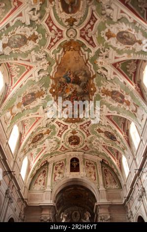 Kunstvoll verzierte Decken, Basilika der Märtyrer, Lissabon, Poirtugal Stockfoto