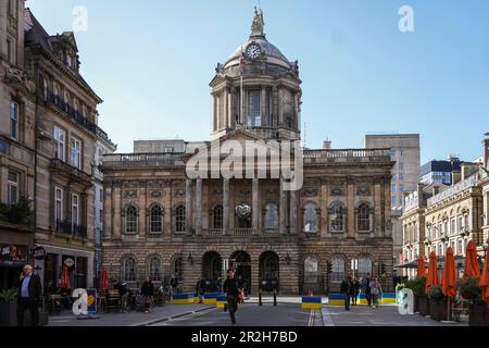 Liverpool Town Hall Gebäude mit der Statue der römischen Göttin Minerva auf der Kuppel Stockfoto