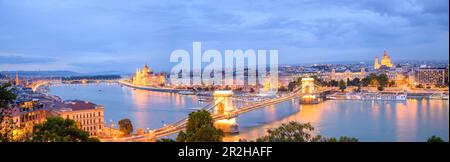 Blick auf Budapest Ungarn aus der Vogelperspektive Stockfoto