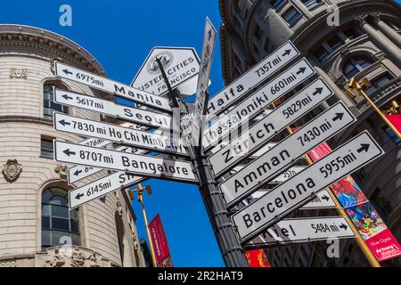 Schwesterstadt auf der Market Street, San Francisco, Kalifornien, USA Stockfoto