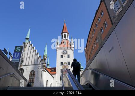 Marienplatz, München, Bayern, Deutschland Stockfoto