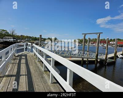 Die Küstenstadt in Massachusetts ist bekannt für ihre Fischzucht, ihre malerischen Strände und ihren historischen Charme und inspiriert einen hochgelobten Film. Stockfoto