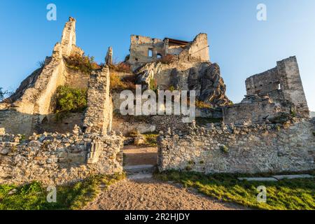 Burgruine Dürnstein in Wachau, Niederösterreich, Österreich Stockfoto