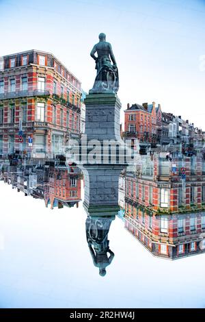 Statue von Lieven Bauwens in Gent, Belgien Stockfoto