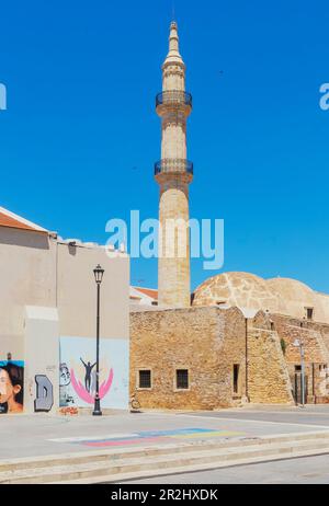 Neratzes-Moschee, Petychakisplatz, Rethymno, Kreta, griechische Inseln, Griechenland Stockfoto