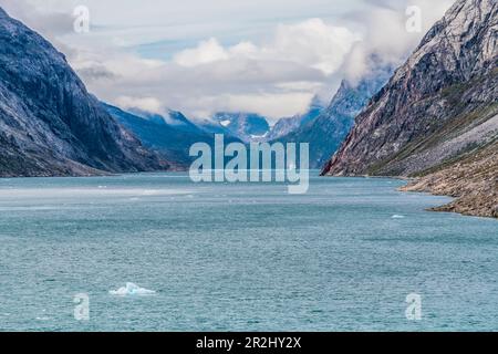 Landschaft in Prins Christian Sund, Kujalleq Municipality, Nanortalik, Grönland Stockfoto