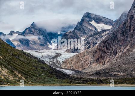 Landschaft in Prins Christian Sund, Kujalleq Municipality, Nanortalik, Grönland Stockfoto