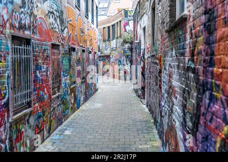Die Graffiti-Gasse in Gent, Belgien Stockfoto