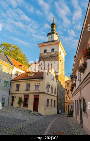 Cerna vez (Schwarzer Turm), Loket, Tschechische Republik (Tschechien), Europa Stockfoto