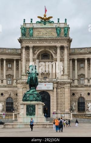 Fürst Eugene vor der Hofburg, UNESCO-Weltkulturerbe, Wien, Österreich, Europa Stockfoto