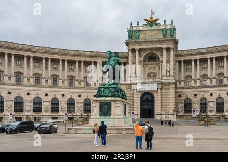 Fürst Eugene vor der Hofburg, UNESCO-Weltkulturerbe, Wien, Österreich, Europa Stockfoto