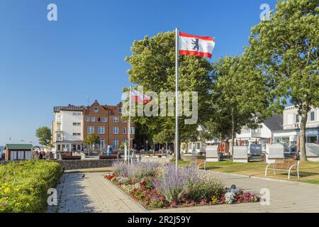 Strandpromenade, Wyk, Insel Foehr, Schleswig-Holstein, Deutschland Stockfoto