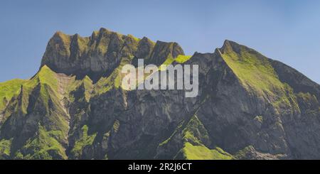 Schneck, 2268m, und Himmelhorn, 2111m, mit dem Rädlergrat, Thumb Group, Allgäu Alps, Allgäu, Bayern, Deutschland, Europa Stockfoto