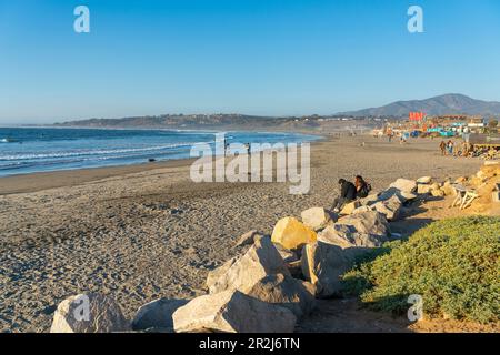 La Boca Beach, Concon, Valparaiso Province, Valparaiso Region, Chile, Südamerika Stockfoto