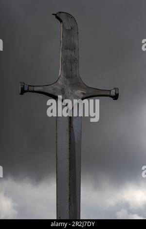 Riesige Scharten von Didgori Schlachtdenkmal, berühmtes Wahrzeichen von Georgien Stockfoto