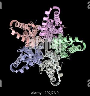 Bestrophin-1-Proteinmolekül, Illustration Stockfoto