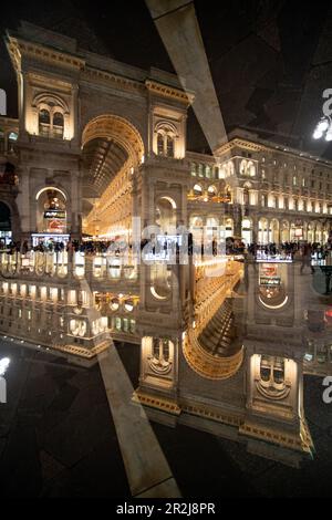 Die Einkaufsgalerien Vittorio Emanuelle in Mailand, Italien. Stockfoto