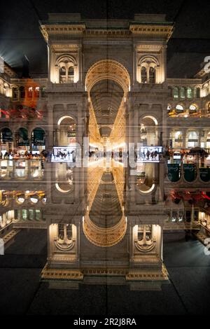 Die Einkaufsgalerien Vittorio Emanuelle in Mailand, Italien. Stockfoto