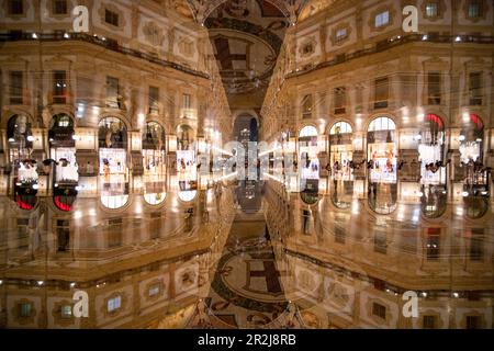 Die Einkaufsgalerien Vittorio Emanuelle in Mailand, Italien. Stockfoto