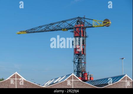 Das Faralda Crane Hotel im NDSM Cultural Centre, Amsterdam, Benelux, Benelux, Nordholland, Noord-Holland, Niederlande Stockfoto