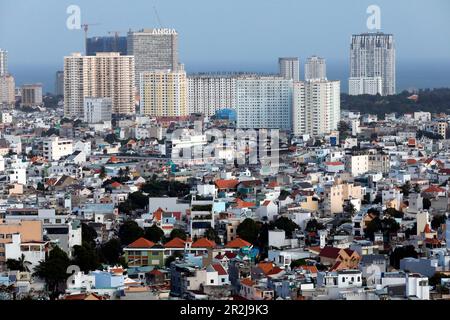 Überblick über die Landschaft der Stadt Vung Tau, Blick auf die Gebäude der Resortstadt, Vung Tau, Vietnam, Indochina, Südostasien, Asien Stockfoto