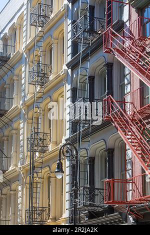 Greene Street, Cast Iron District SOHO, Manhattan, New York, New York, USA Stockfoto