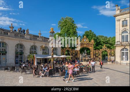 Place Stanislas in Nancy, Lothringen, Moselle, Meurthe-et-Moselle Grand Est, Elsass-Champagne-Ardenne-Lothringen, Frankreich Stockfoto