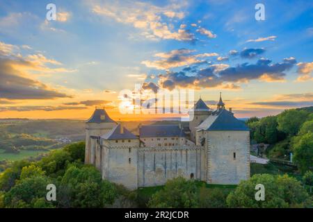 Chateau Malbrouck in Manderen, Moselle, Lothringen, Grand Est, Elsass-Champagne-Ardenne-Lothringen, Frankreich Stockfoto