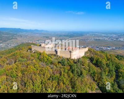Burgruinen Hohlandsberg bei Colmar, Haut-Rhin, Route des Vins d'Alsace, Elsass Weinstraße, Grand Est, Elsass-Champagne-Ardenne-Lothringen, Frankreich Stockfoto