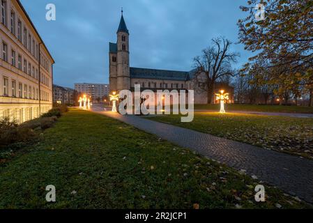 Kloster unserer Lieben Frau, Morgengrauen, Magdeburg, Sachsen-Anhalt, Deutschland Stockfoto