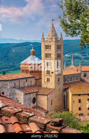 Blick auf die Kathedrale San Cerbone von Massa Marittima, Provinz Grosseto, Maremma, Toskana, Italien Stockfoto