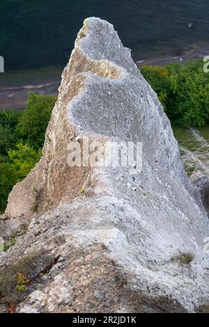 An den Kreideklippen auf der Insel Rügen. Stockfoto