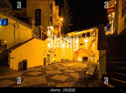 Albufeira Altstadt von Lantern Light, Algarve; Portugal Stockfoto