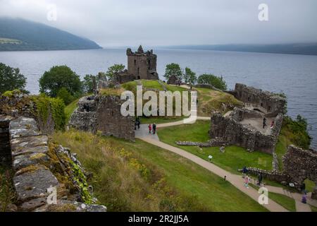 Urquhart Castle Near Loch Ness, Drumnadrochit, Near Inverness, Schottland, Vereinigtes Königreich Europa Stockfoto