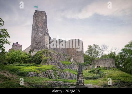 Schloss in Stolpen, Kleinstadt in Sachsen, Sachsen, Schweiz-Ostergebirge, Sachsen, Deutschland, Europa Stockfoto