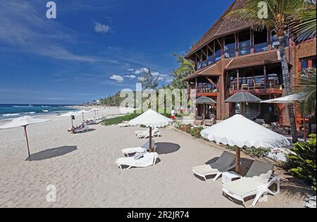 Saint Alexis Hotel am Strand, Saint-Gilles-Les-Bains, La Réunion, Indischer Ozean Stockfoto