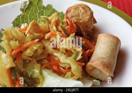 Samosas, eine beliebte Vorspeise, La Réunion, Indischer Ozean Stockfoto