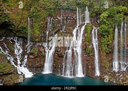 Cascade De La Grande-Schlucht in der Nähe von Langevin, La Réunion, Indischer Ozean Stockfoto