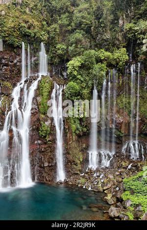 Cascade De La Grande-Schlucht in der Nähe von Langevin, La Réunion, Indischer Ozean Stockfoto