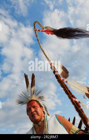 Vereinigten Stämme PowWow, Heritage Center, Bismarck, Burleigh County, North Dakota, USA Stockfoto