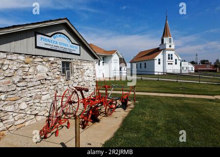 Open-Air-Erbe-Mitte, Dickinson, Stark County, North Dakota, USA Stockfoto