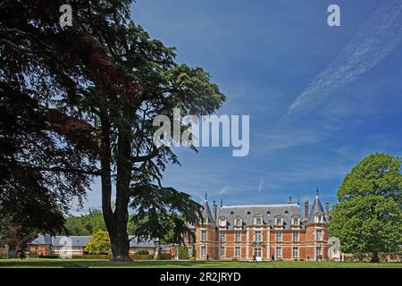 Park und Schloss de Miromesnil, Tourville-Sur-Arques, Seine-Maritime, obere Normandie, Frankreich Stockfoto