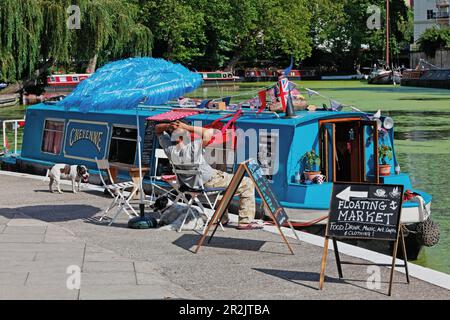 Floating Market, klein-Venedig, Regent es Canal, Vereinigtes Camden, London, England, Königreich Stockfoto