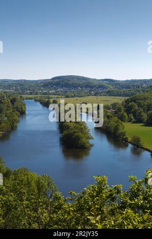 Blick vom Harkort-Turm ins Ruhrtal, in Wetter, Ruhr, Nordrhein-Westfalen, Deutschland Stockfoto