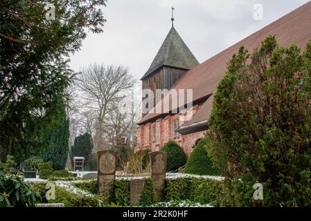 Seemannskirche, ist eines der ältesten Denkmäler auf der Ostseeinsel Fischland-Darss-Zingst, Prerow, Mecklenburg-Vorpommern, Deutschland Stockfoto