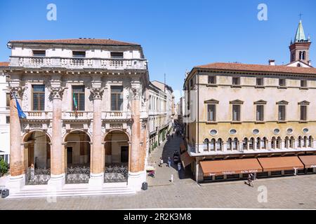 Vicenza; Piazza dei Signori; Loggia del Capitano, Palazzo Monte di Pieta Stockfoto