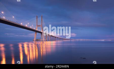 Vasco da Gama Bridge, Lissabon, Portugal Stockfoto