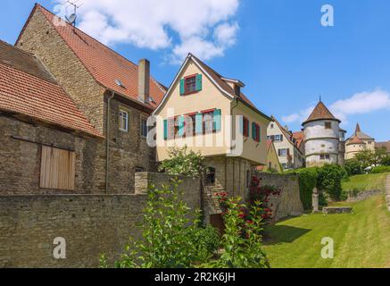 Dettelbach; Östliche Stadtmauer Stockfoto