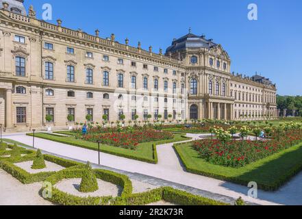 Würzburg, Residenz mit Hofgarten, Ostgarten Stockfoto